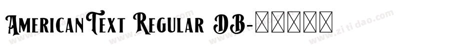 AmericanText Regular DB字体转换